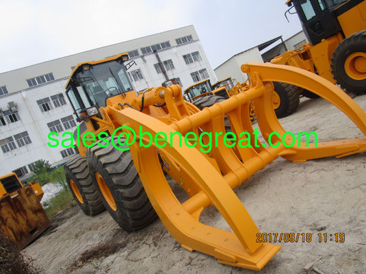 China. Cargadora de ruedas marca BENE de 6 toneladas con pinza para troncos, capacidad de carga de 10 toneladas, motor Cummins proveedor