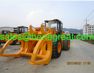 China. 10 ton 12ton load capacity log loader 12ton wheel loader with clamp proveedor