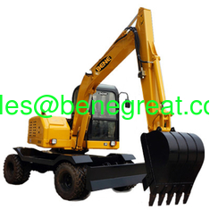 China. Chinese 6ton mini wheel excavator with hydraulic pump 6 ton wheel excavator with grapple attachment proveedor