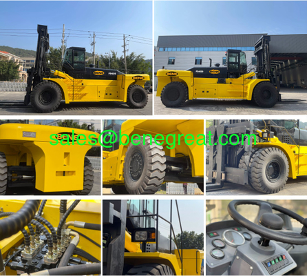La mayor carretilla elevadora diésel china de 45 toneladas carretilla elevadora pesada de 45 toneladas camión elevadora de contenedores con desplazamiento lateral proveedor