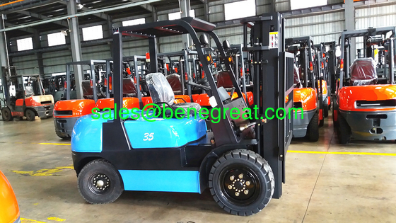 3Camión elevador diésel de 5 toneladas con motor Isuzu, camión elevador de 3,5 toneladas con mástil triplex proveedor