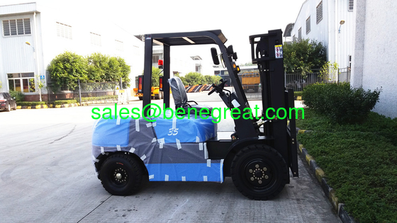 3Camión elevador diésel de 5 toneladas con motor Isuzu, camión elevador de 3,5 toneladas con mástil triplex proveedor