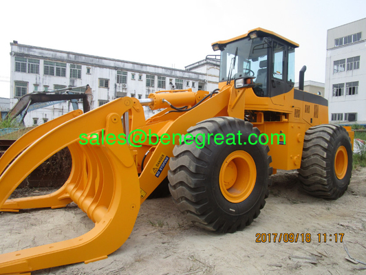 8 ton to 15 ton load capacity log loader BEM15-J wheel loader with wood clamp for sale proveedor