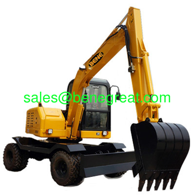 Chinese 6ton mini wheel excavator with hydraulic pump 6 ton wheel excavator with grapple attachment proveedor
