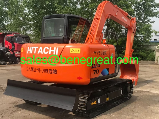 Excavadora usada HITACHI ZX70 con 55KN fuerza de excavación 6400kg peso operativo y 565 horas de trabajo para la venta proveedor