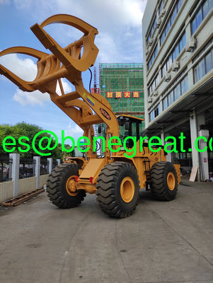 Cargador de madera de 5 a 25 toneladas con motor Cumins Cargador de ruedas de 8 toneladas/10 toneladas/12 toneladas15 toneladas con sujetadores proveedor