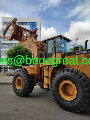 Cargador de madera de 5 a 25 toneladas con motor Cumins Cargador de ruedas de 8 toneladas/10 toneladas/12 toneladas15 toneladas con sujetadores proveedor