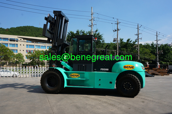 Camioneta elevadora de carga pesada de 20 toneladas FD200 con altura de elevación de 3500 mm Camión elevador de contenedores de 20 toneladas CPCD200 proveedor